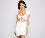 Stylish Moves Eyelet Mini Dress