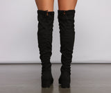 Stylish Must-Have Over The Knee Block Heel Boots