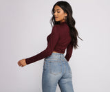 Stylish Stunner Crepe Knit Crop Top