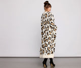 Stylishly Spotted Leopard Print Duster