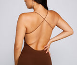 Sultry Impression Open Back Mini Dress