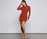 Sultry Lace-Up Back Bodycon Dress