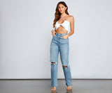 Sultry Style Criss-Cross Halter Top