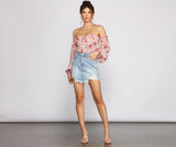 Sweet And Chic Floral Chiffon Bodysuit