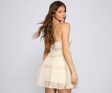 Sweet And Flirty Chiffon Mini Dress