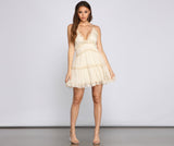 Sweet And Flirty Chiffon Mini Dress