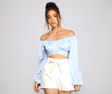 Sweet And Flirty Satin Crop Top