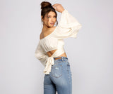 Sweet And Flirty Satin Crop Top