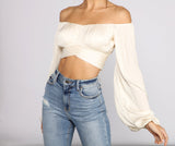 Sweet And Flirty Satin Crop Top