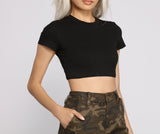 Sweet And Simple Short Sleeve Crop Top