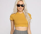 Sweet And Simple Short Sleeve Crop Top