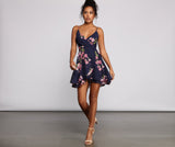 Sweet Moments Floral Chiffon Skater Dress