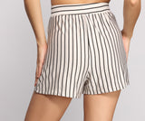 Sweet Stripes High Waist Shorts