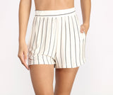 Sweet Stripes High Waist Shorts