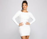 Sydney Formal Sequin Scroll Mini Dress