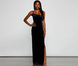 Tanya Velvet One Shoulder Formal Dress