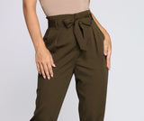 Tapered Tease High Waist Dress Pants