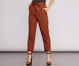 Tapered Tease High Waist Dress Pants