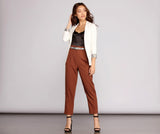 Tapered Tease High Waist Dress Pants