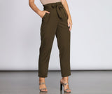 Tapered Tease High Waist Dress Pants