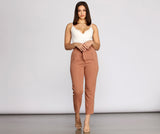 Tapered Tease High Waist Dress Pants