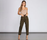 Tapered Tease High Waist Dress Pants