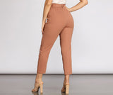 Tapered Tease High Waist Dress Pants