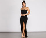 Tasha Strapless Crepe Dress