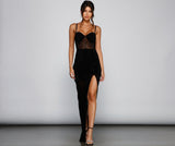 Taylor Corset Heatstone Mesh Formal Dress