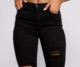 The Classic High Rise Destructed Skinny Jeans