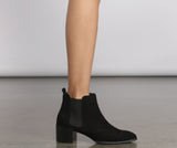 The Everday Faux Suede Stacked Booties