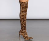 Thigh High Leopard Stilettos