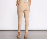 Tie Waist Skinny Paperbag Pants