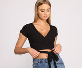 Tied To Basics Ribbed Crop Top