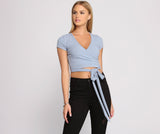 Tied To Basics Ribbed Crop Top