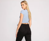 Tied To Basics Ribbed Crop Top