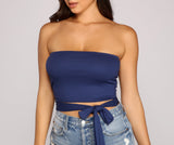 Tied To Basics Ribbed Knit Crop Top