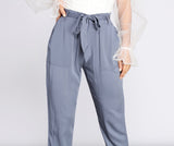 Tied and Tapered Paperbag Pants