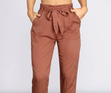 Tied and Tapered Paperbag Pants