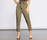 Tied and Tapered Paperbag Pants