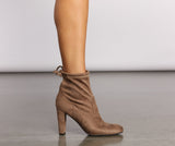 Tied to Basics Faux Suede Booties