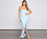 Tiffany Sleeveless High Slit Formal Dress