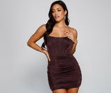 Time To Shine Glitter Mini Dress