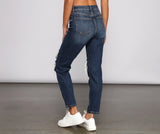 Tobi High Rise Destructed Mom Jeans