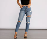 Tobi High Rise Distressed Mom Jeans