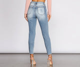 Tobi Super High Waist Destructed Mom Jeans