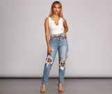 Tobi Super High Waist Mom Jeans