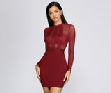 Too Royal Mesh Bodycon Dress