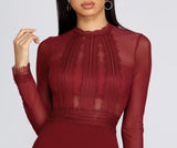 Too Royal Mesh Bodycon Dress