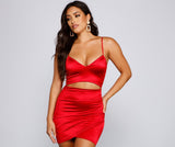 Total Dream Satin Mini Dress